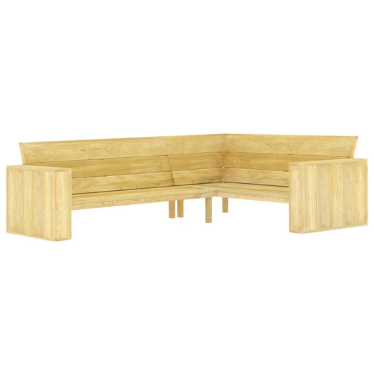 vidaXL Garden Corner Bench 239 cm Impregnated Pinewood