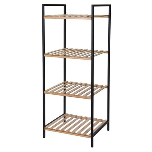 bathroom-solutions-storage-rack-with-4-shelves-bamboo-and-steel At Willow and Wine