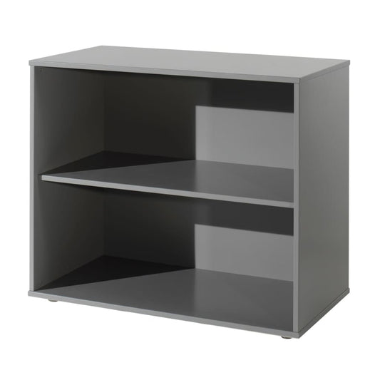 vipack-bookcase-pino-2-tier-wood-grey At Willow and Wine