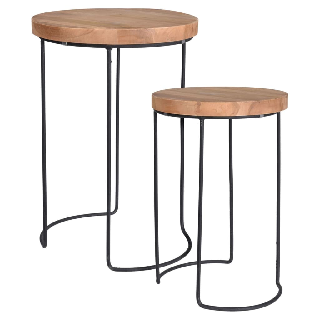 h-s-collection-2-piece-side-table-set-teak At Willow and Wine