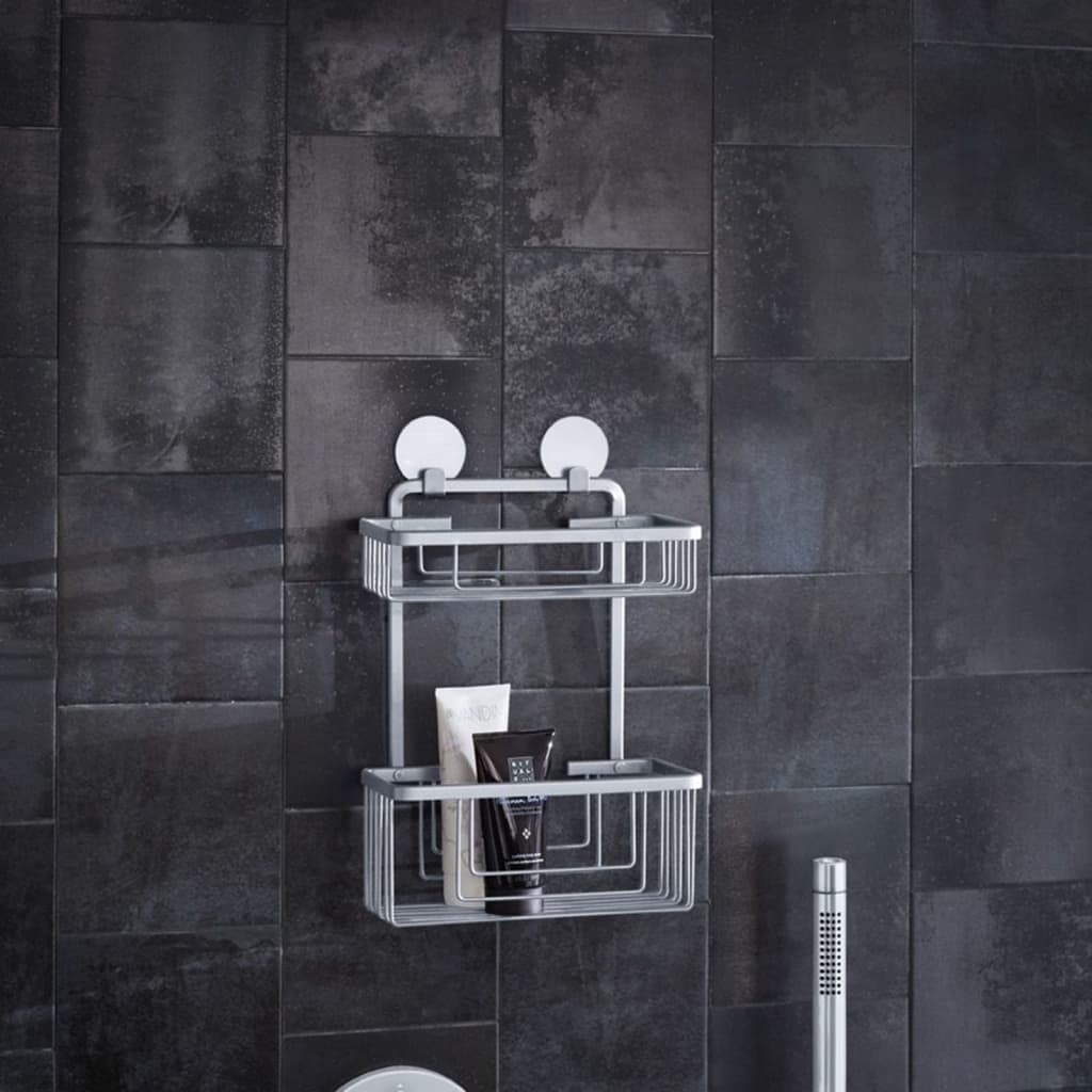 kleine-wolke-double-shower-rack-rectangular-rocco-aluminium At Willow and Wine