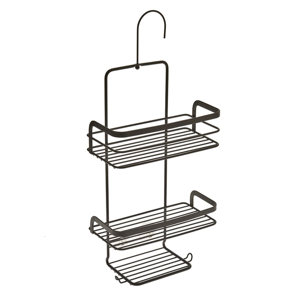 metaltex-3-tier-douche-rack-with-hook-black At Willow and Wine