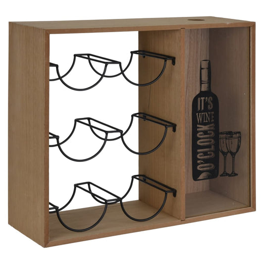 h-s-collection-wine-rack-for-6-bottles-metal-brown-and-black At Willow and Wine