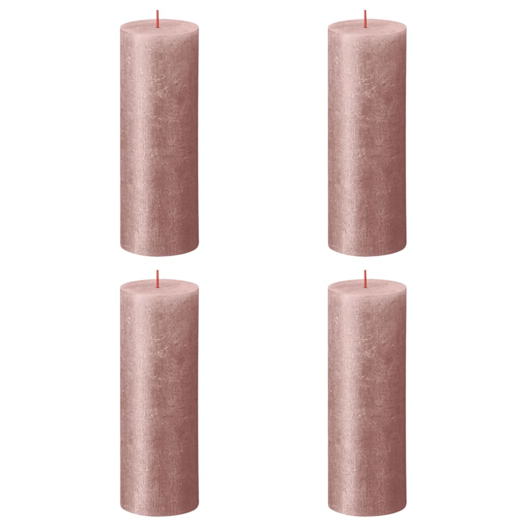 bolsius-rustic-pillar-candles-shimmer-4-pcs-130x68-mm-gold At Willow and Wine