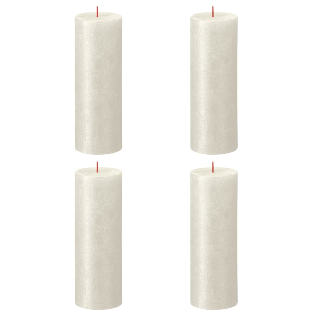 bolsius-rustic-pillar-candles-shimmer-4-pcs-130x68-mm-gold At Willow and Wine