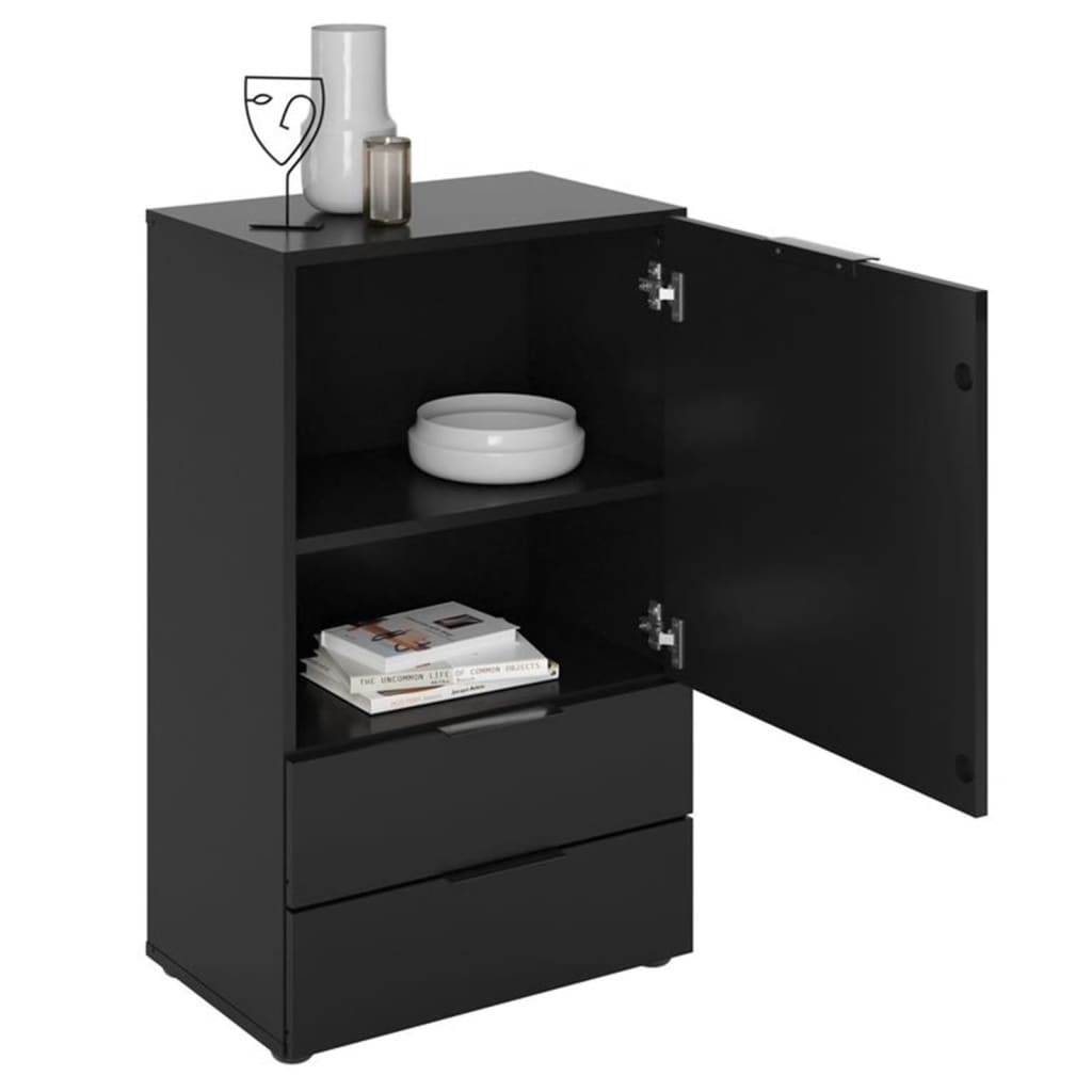 fmd-dresser-with-drawer-and-doors-49-7x31-7x81-3-cm-black At Willow and Wine