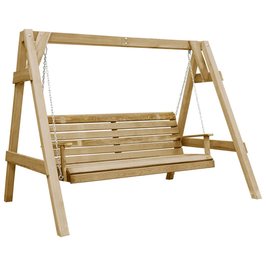 vidaXL Garden Swing Bench Impregnated Pinewood 205x150x157 cm at Willow and Wine!