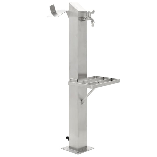 vidaXL Garden Water Column Stainless Steel Square 95 cm at Willow and Wine!