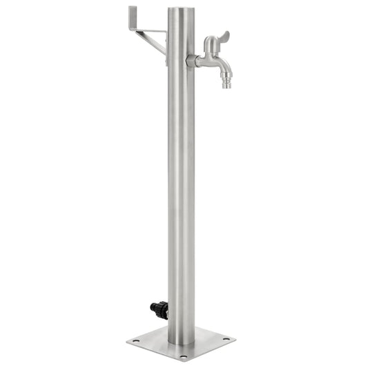 vidaXL Garden Water Column Stainless Steel Round 65 cm at Willow and Wine!