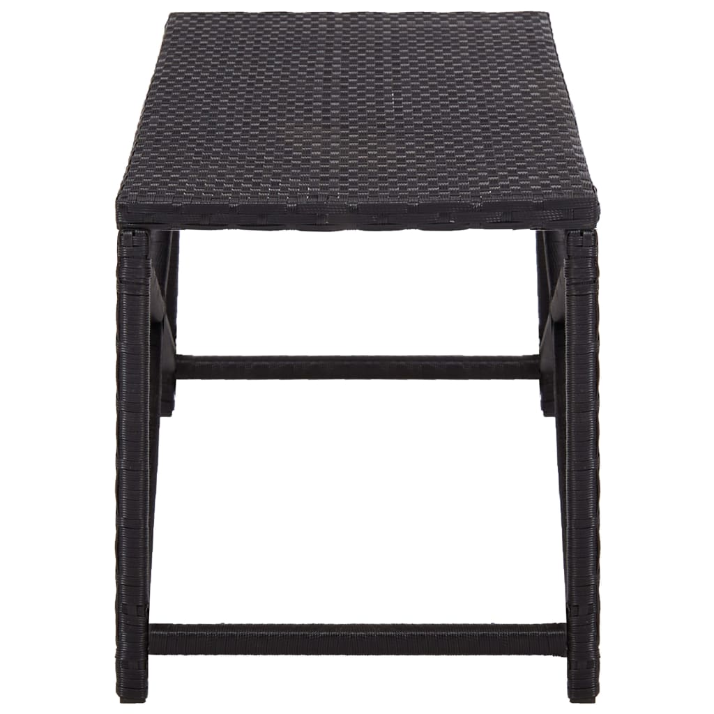 vidaXL Garden Bench 120 cm Poly Rattan Black