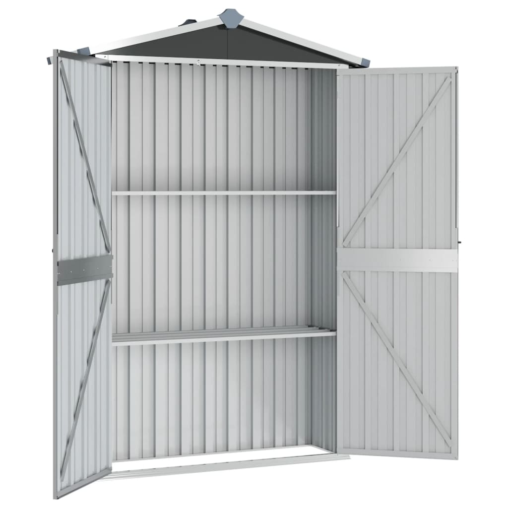 Garden Shed Anthracite 116x45x175 cm Galvanised Steel at Willow and Wine!