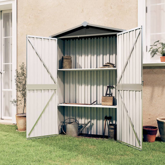 Garden Shed Anthracite 116x45x175 cm Galvanised Steel at Willow and Wine!