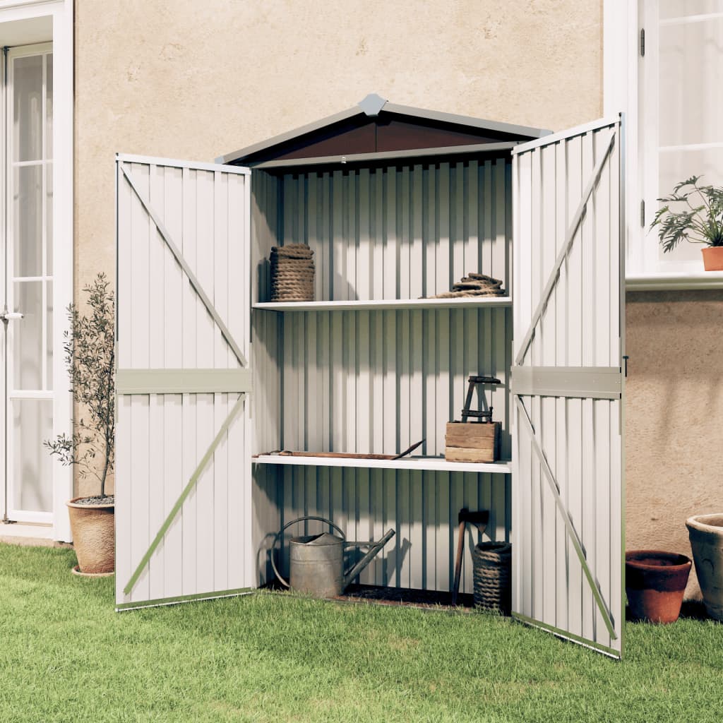 Garden Shed Anthracite 116x45x175 cm Galvanised Steel at Willow and Wine!