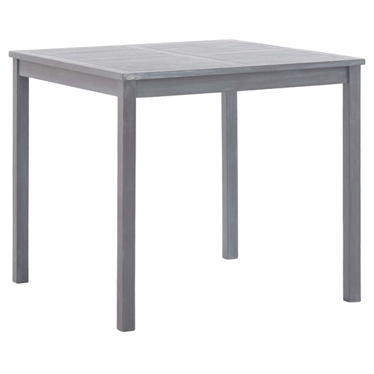 vidaXL Garden Table Grey 80x80x74 cm Solid Acacia Wood