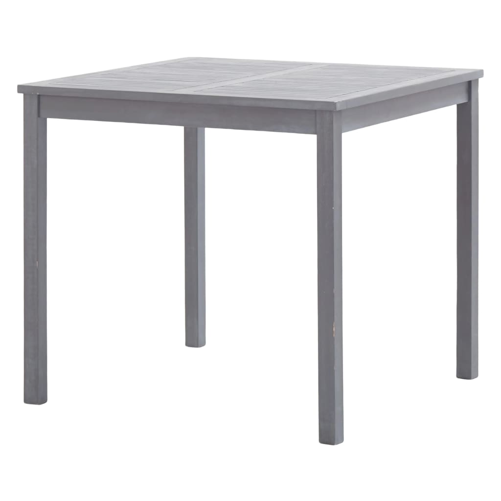 vidaXL Garden Table Grey 80x80x74 cm Solid Acacia Wood