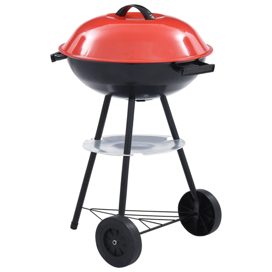 vidaXL Portable XXL Charcoal Kettle BBQ Grill with Wheels 44 cm at Willow and Wine!