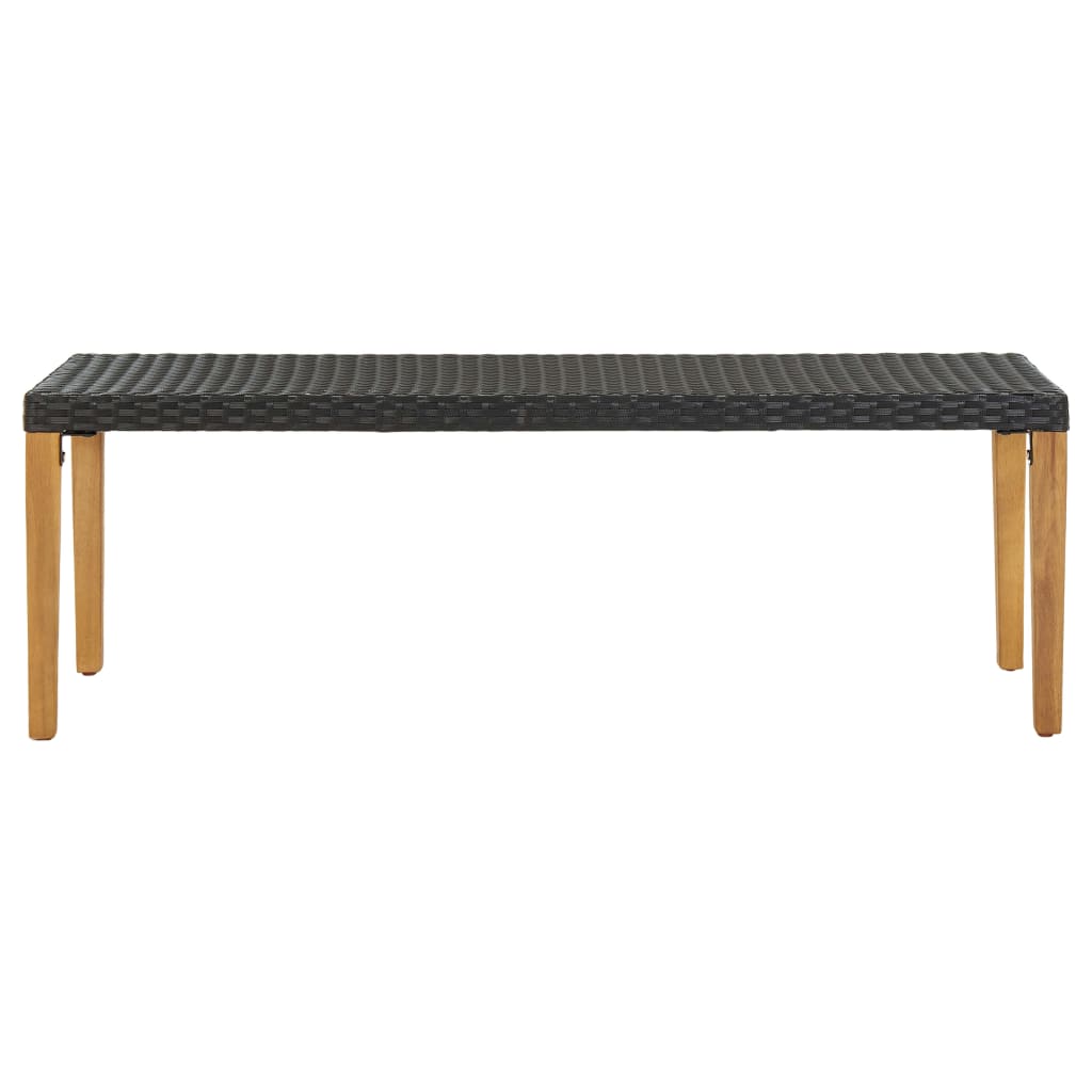 garden-bench-80-cm-poly-rattan-black At Willow and Wine