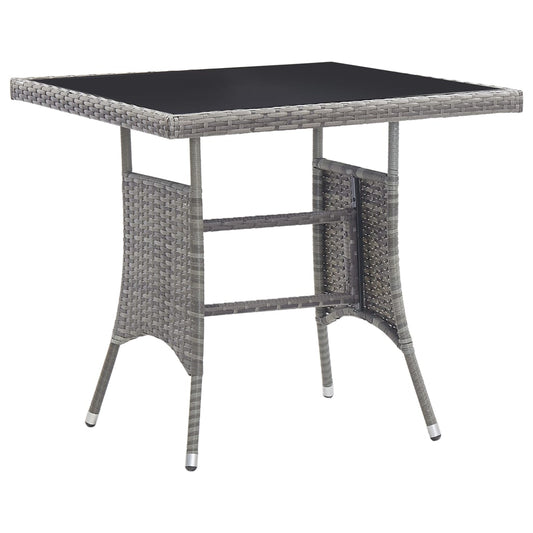 vidaXL Garden Table Anthracite 80x80x74 cm Poly Rattan