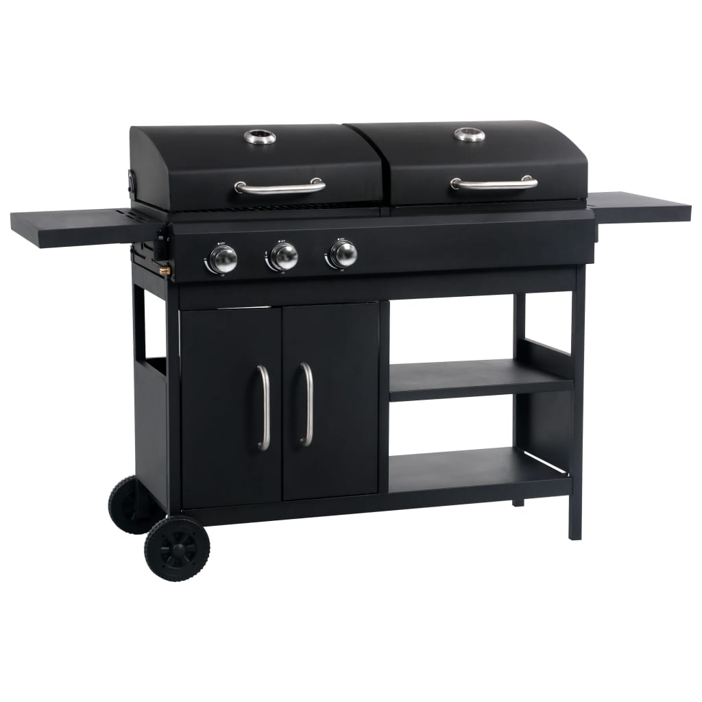 vidaXL Gas Charcoal Combo Grill with 3 Burners at Willow and Wine!