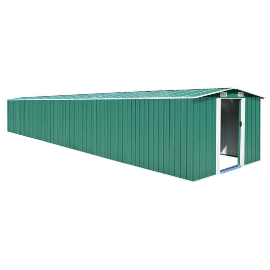 vidaXL Garden Shed Green 257x779x181 cm Galvanised steel at Willow and Wine!