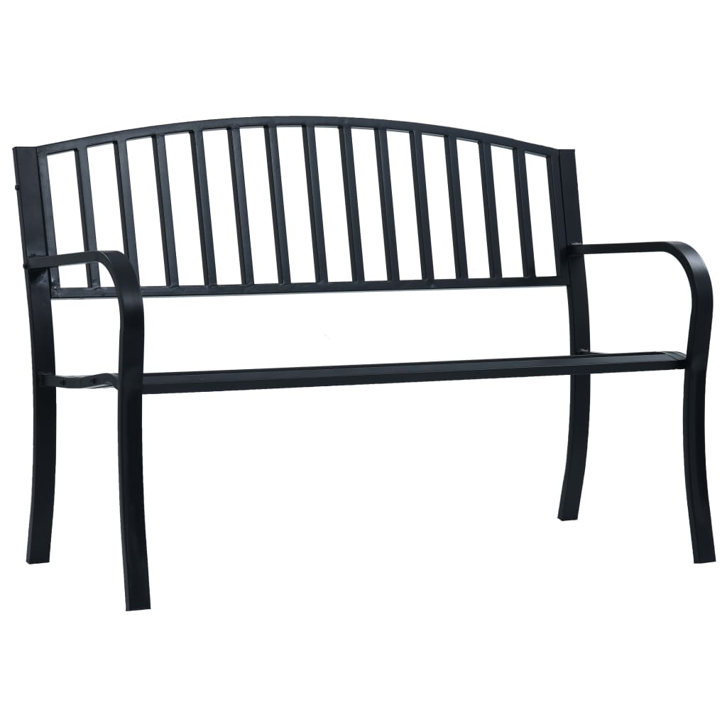 garden-bench-125-cm-black-steel-1 At Willow and Wine