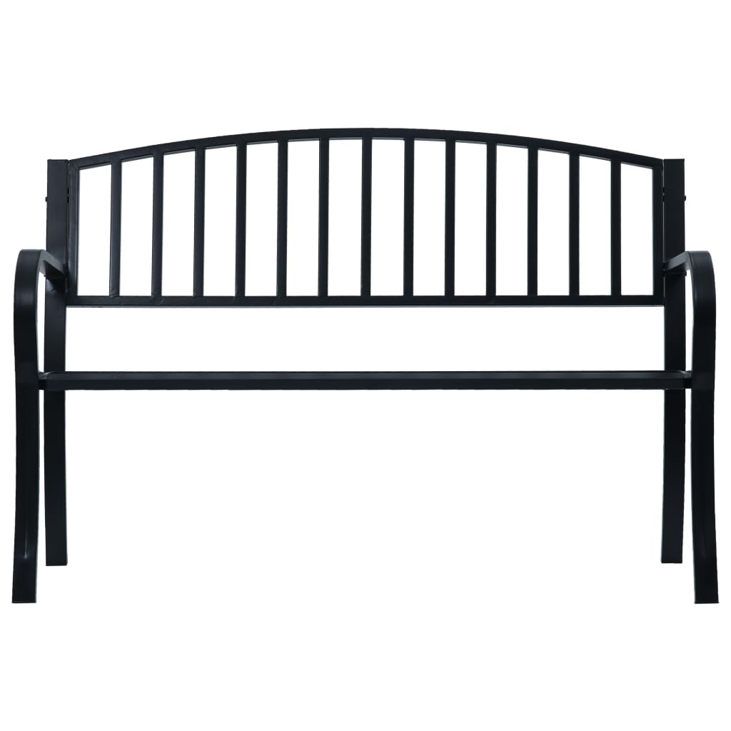 garden-bench-125-cm-black-steel-1 At Willow and Wine