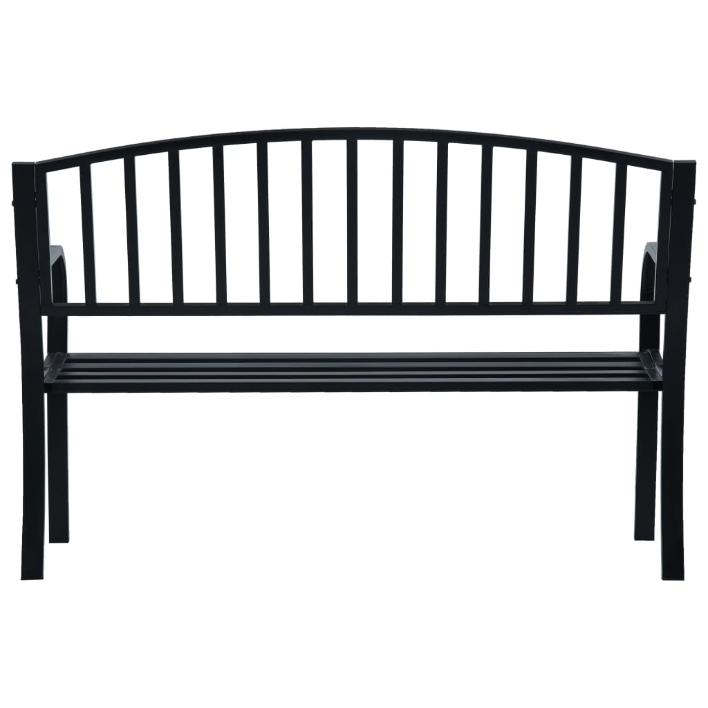 garden-bench-125-cm-black-steel-1 At Willow and Wine