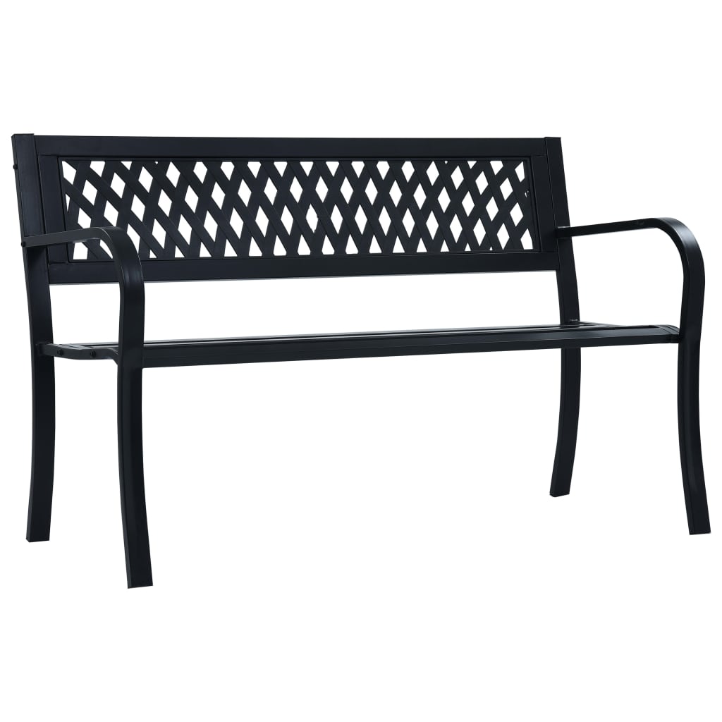 garden-bench-125-cm-steel-grey At Willow and Wine