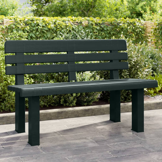 vidaXL Garden Bench Green 110x52x71 cm Polypropylene