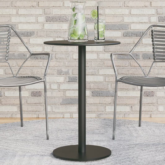 vidaXL Garden Table Round Black ��50x72 cm Steel