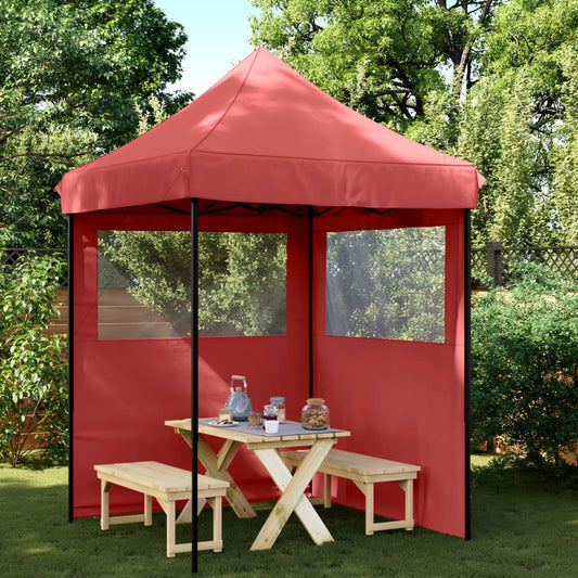 foldable-party-tent-pop-up-with-2-sidewalls-burgundy-928022 At Willow and Wine