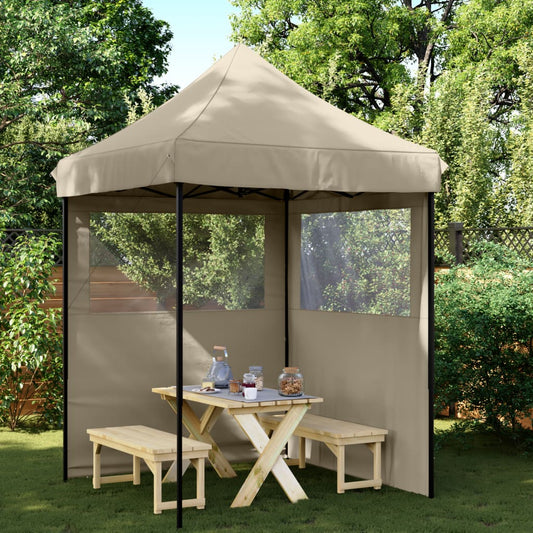 foldable-party-tent-pop-up-with-2-sidewalls-taupe-928021 At Willow and Wine