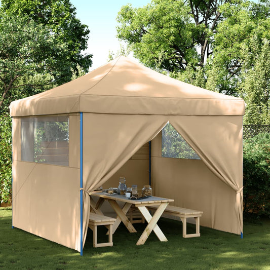 foldable-party-tent-pop-up-with-4-sidewalls-beige-927975 At Willow and Wine