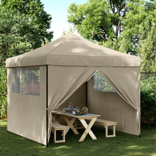 foldable-party-tent-pop-up-with-4-sidewalls-taupe-927976 At Willow and Wine