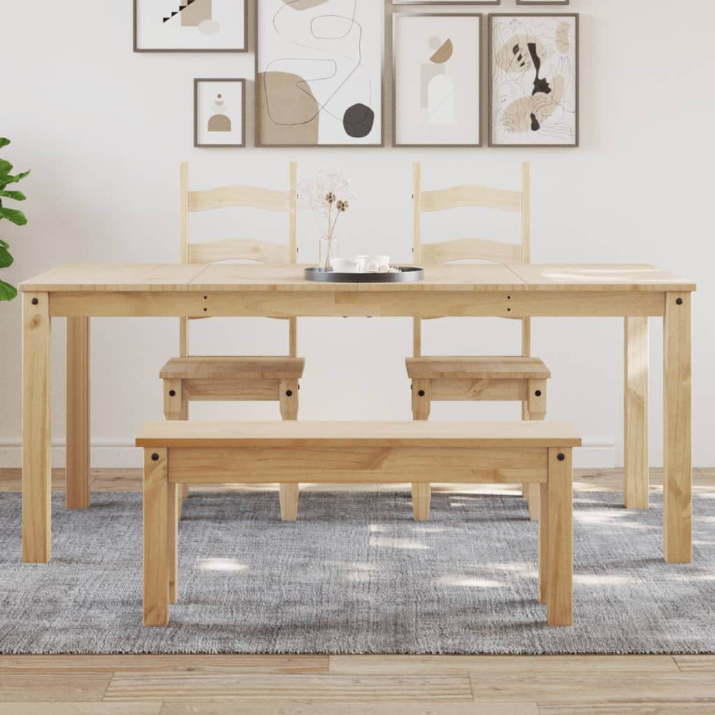 vidaXL Dining Table Panama 180x90x75 cm Solid Wood Pine at Willow and Wine!