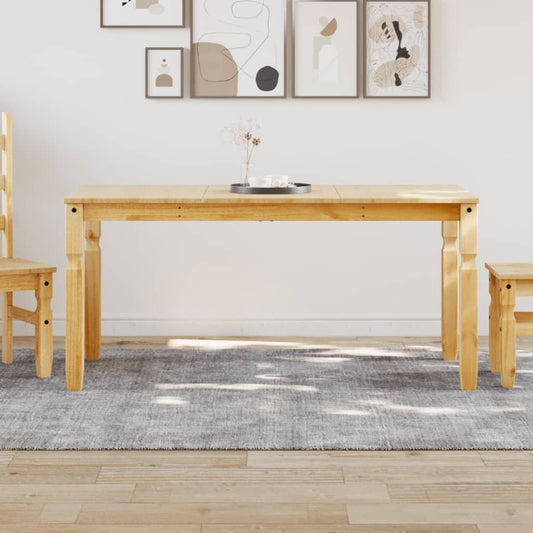 vidaXL Dining Table Corona 160x80x75 cm Solid Wood Pine at Willow and Wine!