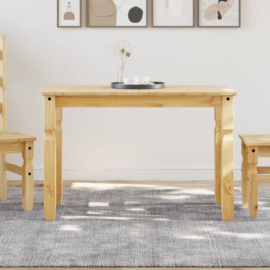 vidaXL Dining Table Corona 112x60x75 cm Solid Wood Pine at Willow and Wine!