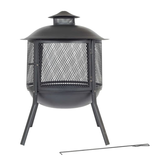 redfire-fire-pit-kansas-round-black-steel-85019 At Willow and Wine