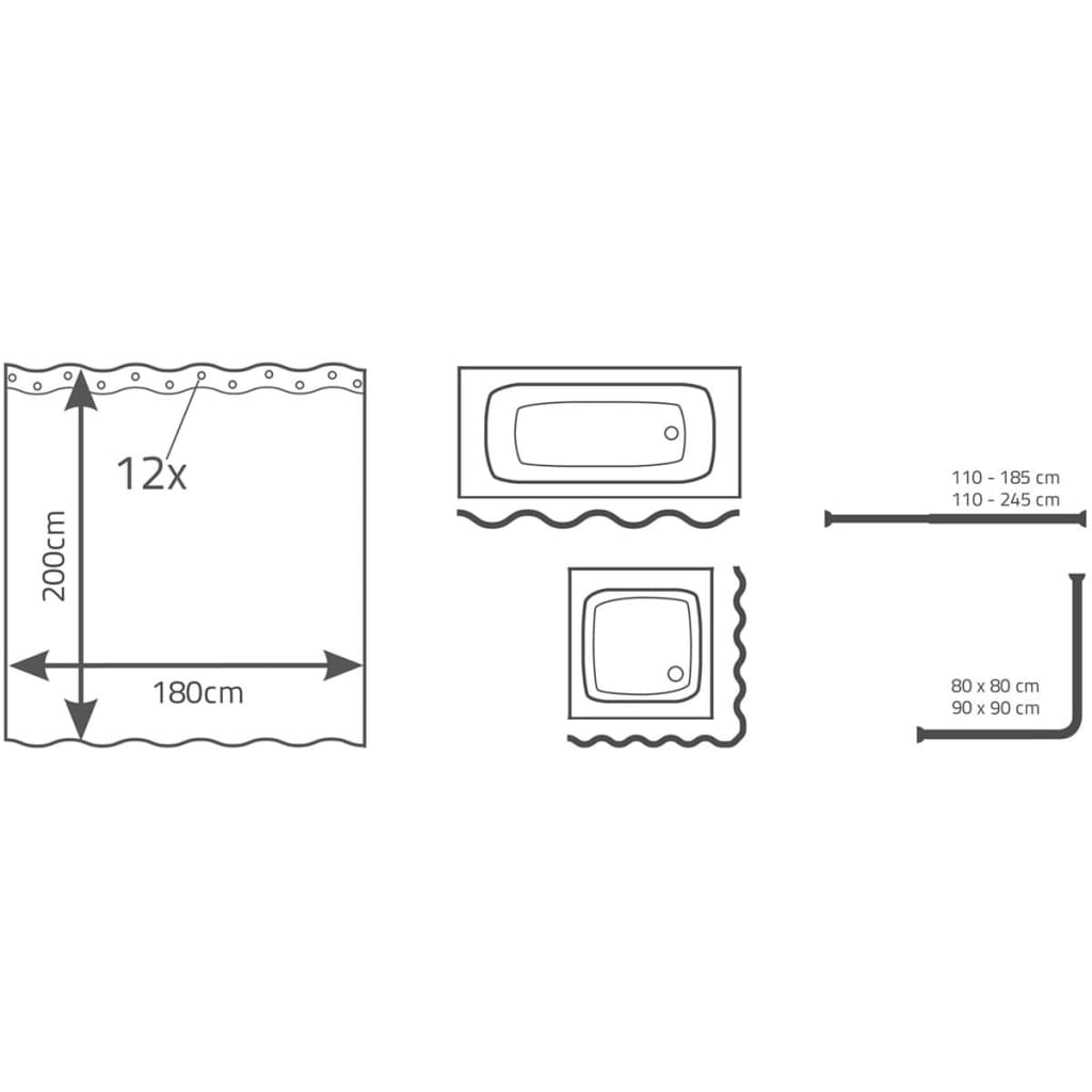 ridder-shower-curtain-bambus-180x200-cm At Willow and Wine