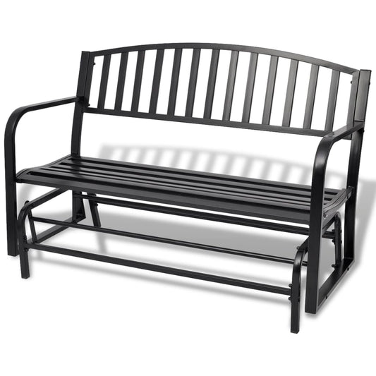 swing-bench-black-steel At Willow and Wine