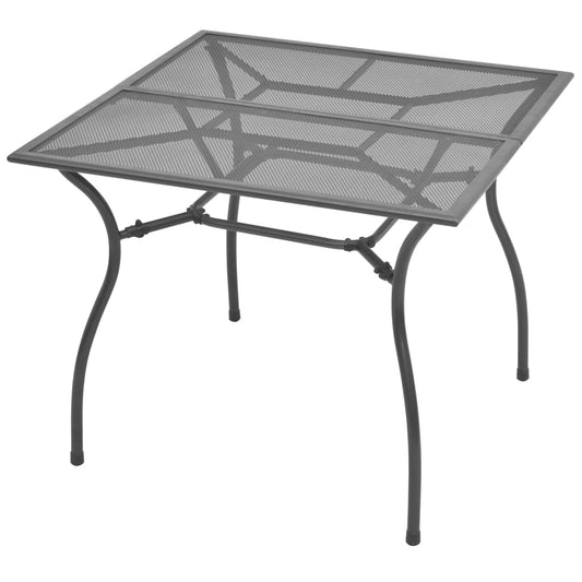 vidaXL Garden Table 90x90x72 cm Steel Mesh at Willow and Wine!