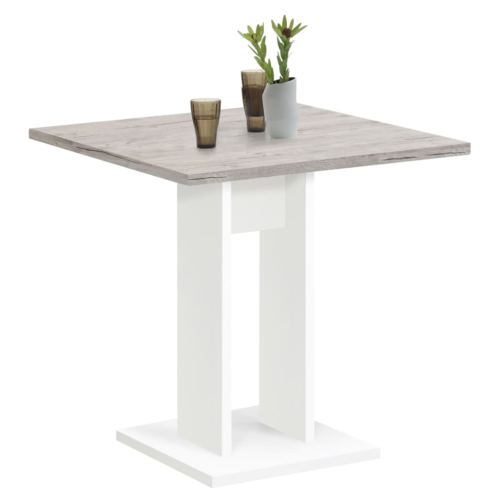 FMD Dining Table 70cm Concrete Grey and White