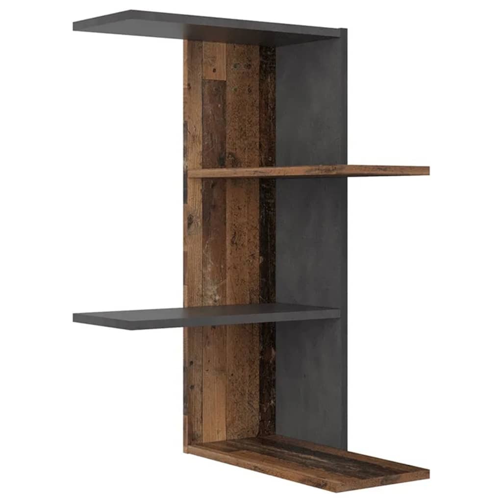 FMD Wall-mounted Corner Shelf Old Style Dark Matera