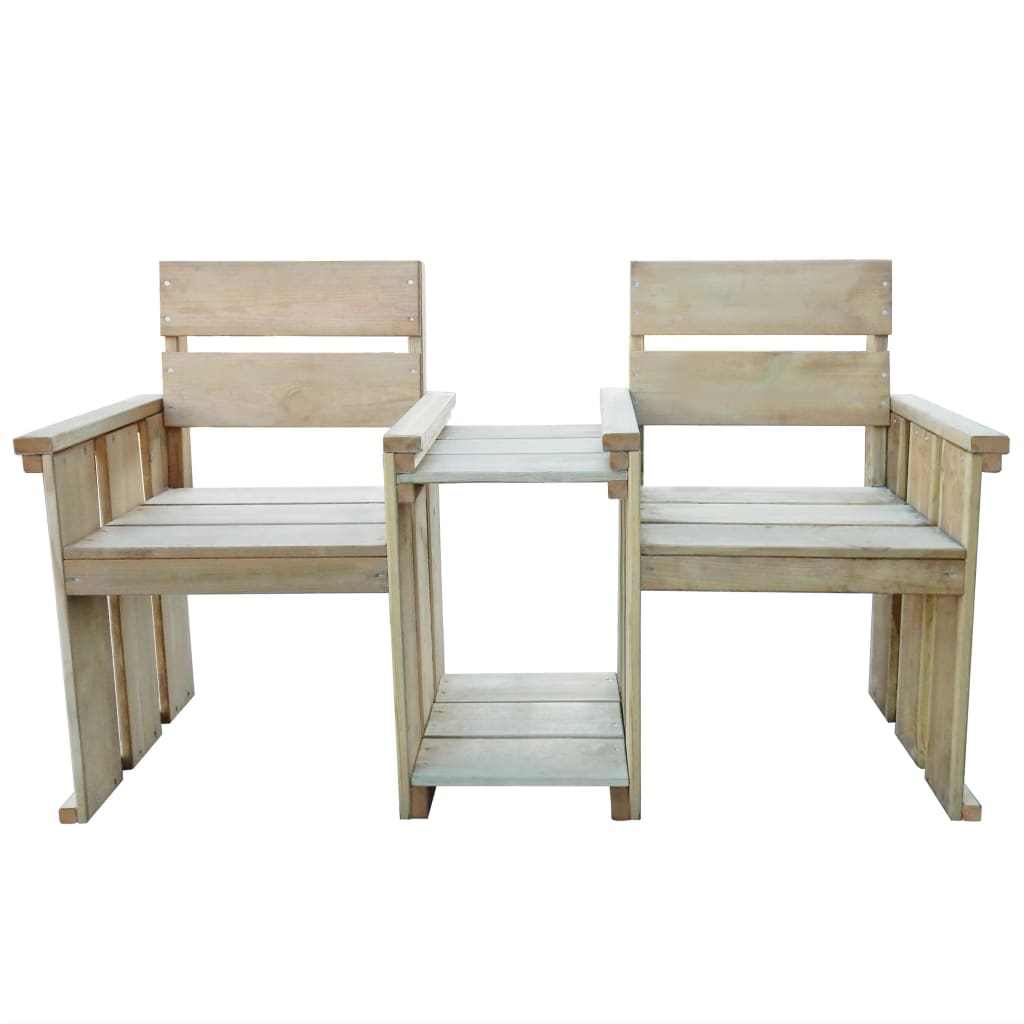 2-seater-garden-bench-150-cm-impregnated-pinewood At Willow and Wine