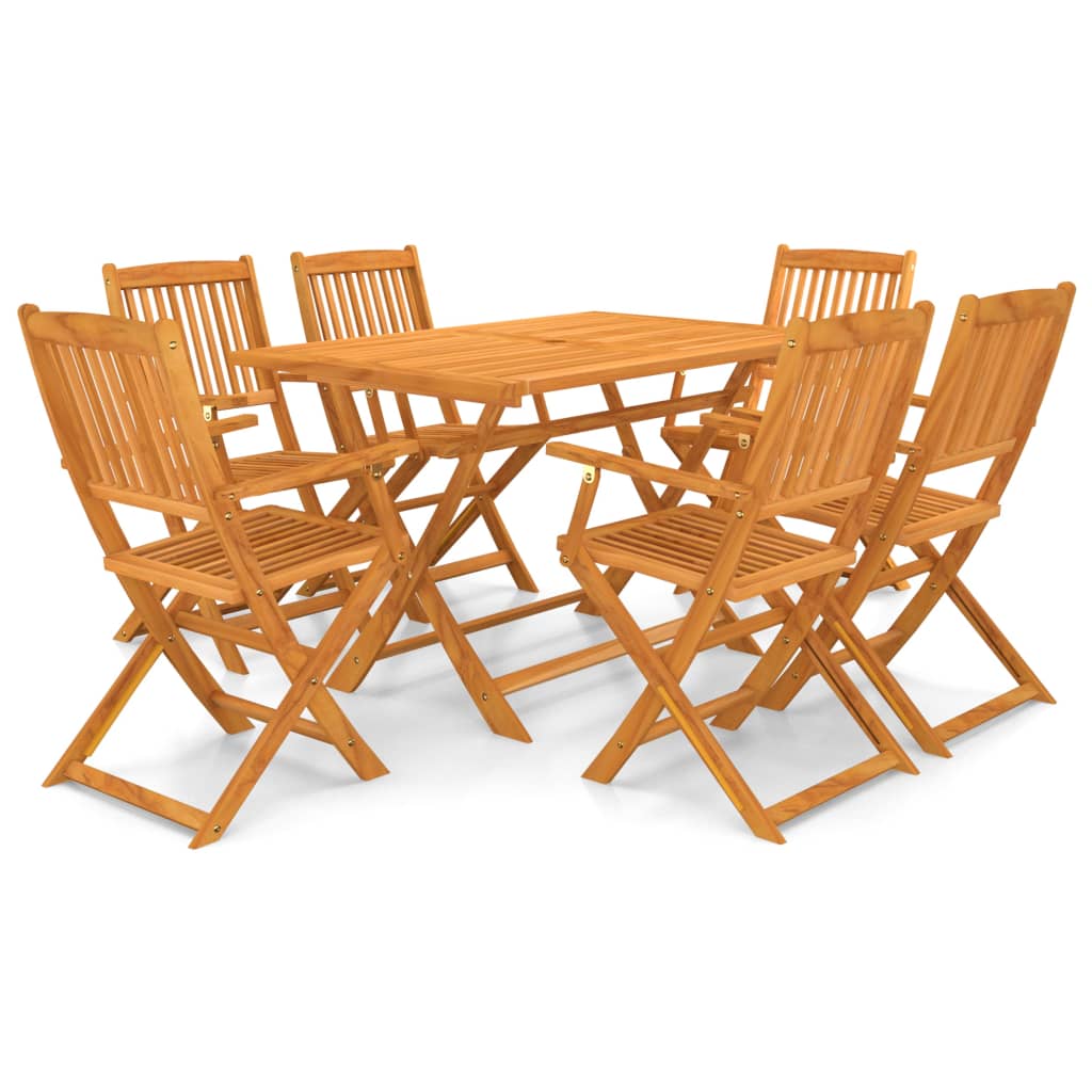 7-piece-folding-outdoor-dining-set-solid-acacia-wood At Willow and Wine