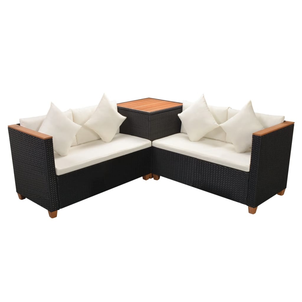 4-piece-garden-lounge-set-with-cushions-poly-rattan-black-1 At Willow and Wine