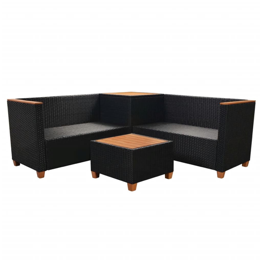 4-piece-garden-lounge-set-with-cushions-poly-rattan-black-1 At Willow and Wine