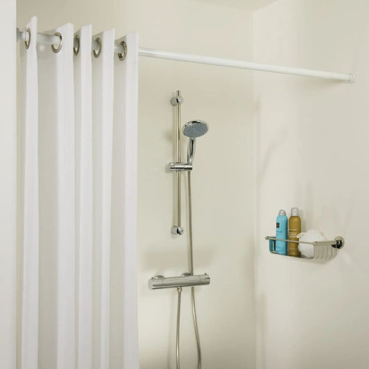 sealskin-telescopic-shower-curtain-rod-125-220-cm-white At Willow and Wine