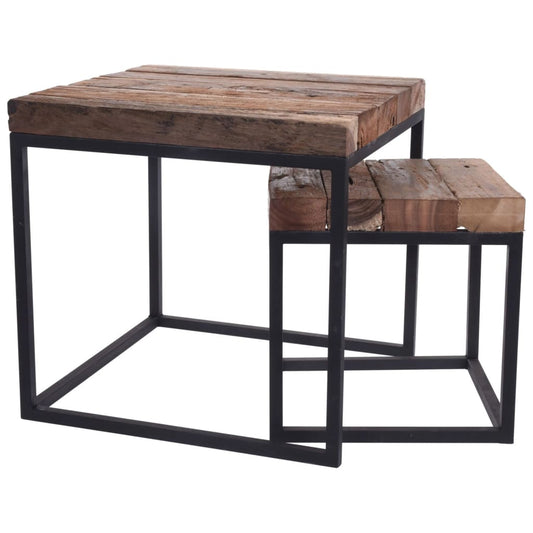 h-s-collection-side-table-set-2-pcs-teak At Willow and Wine