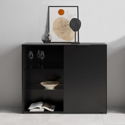 fmd-dresser-with-1-door-and-open-shelving-black At Willow and Wine